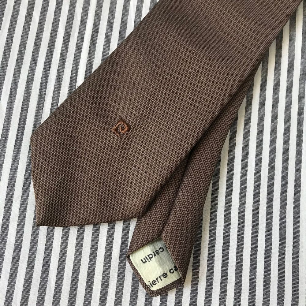 Vintage Pierre Cardin Neck Tie Brown Classic